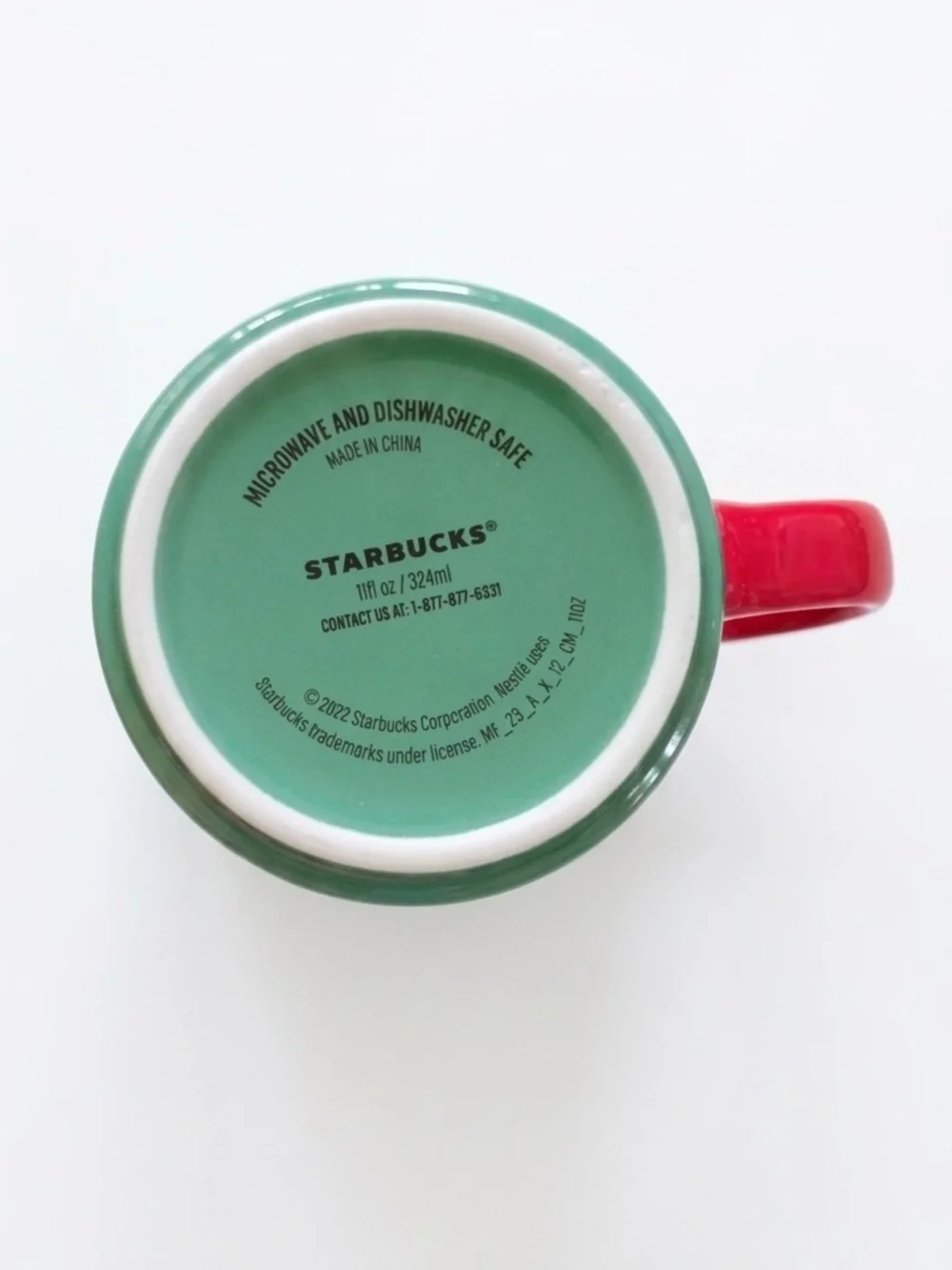 Starbucks Green and Red Ceramic Mug